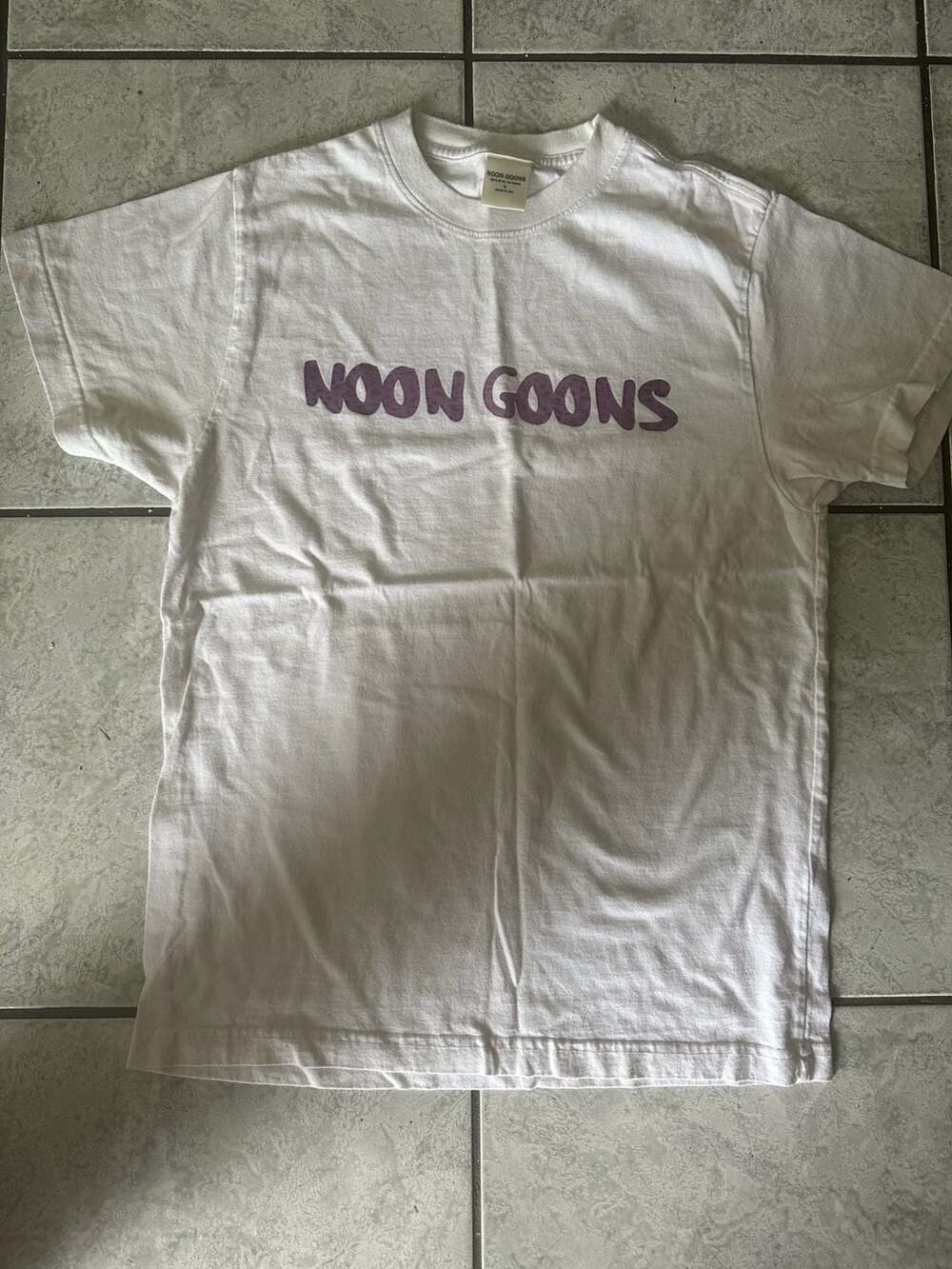 Noon Goons Logo Graphic T-Shirt White Size S - Picture 1 of 3